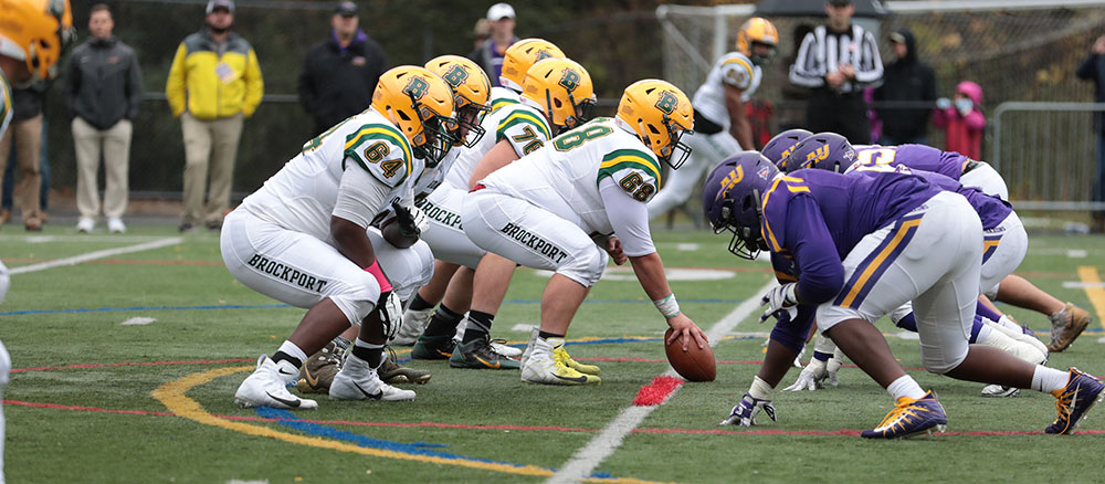 Brockport OL ready for the play