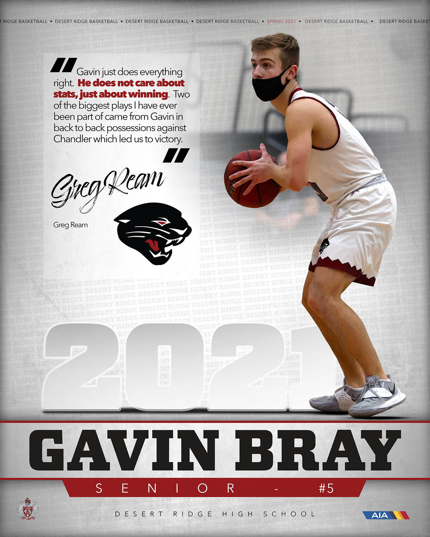 Desert Ridge Basketball Poster Gavin Bray