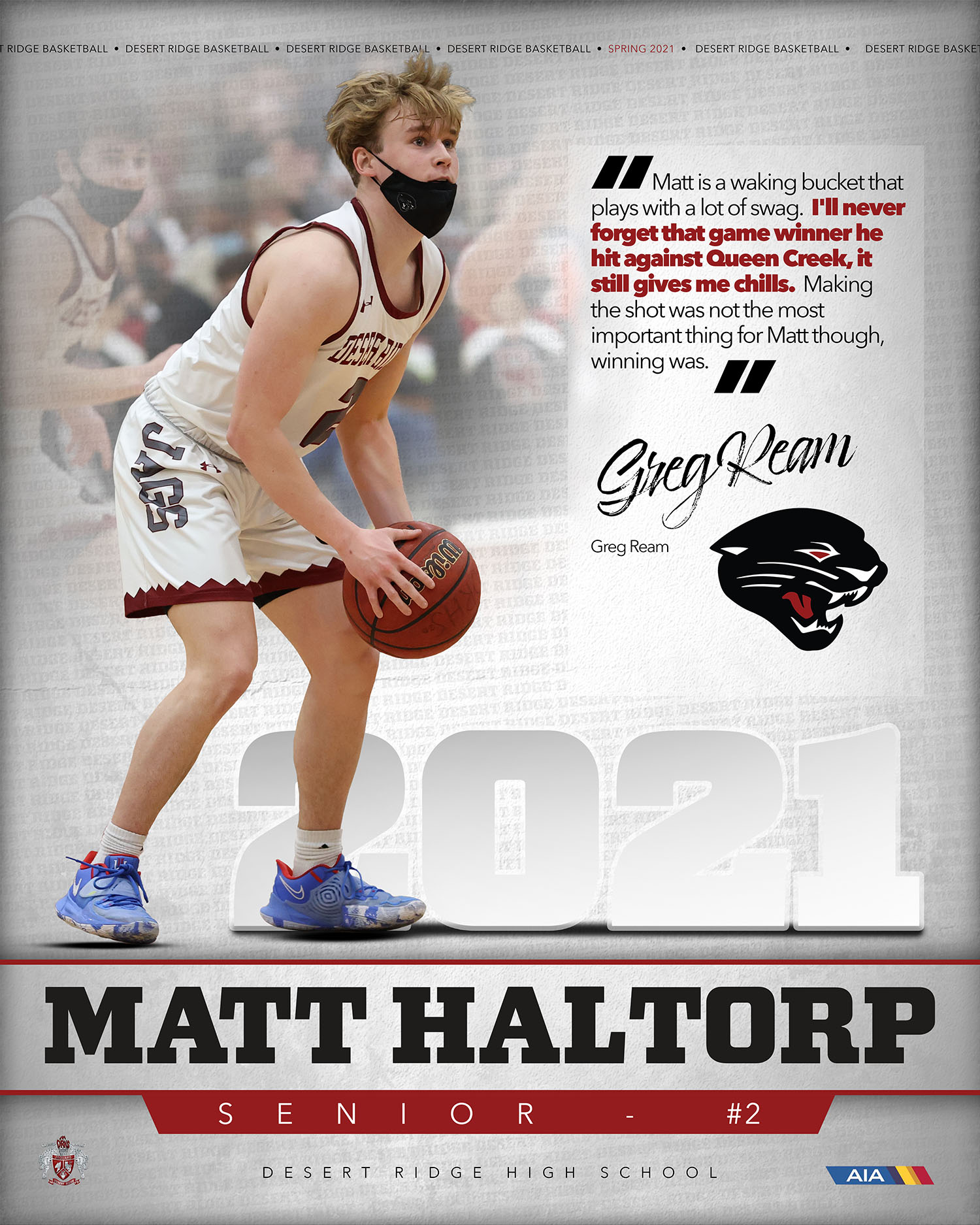 Desert Ridge Basketball Poster Matt Haltorp
