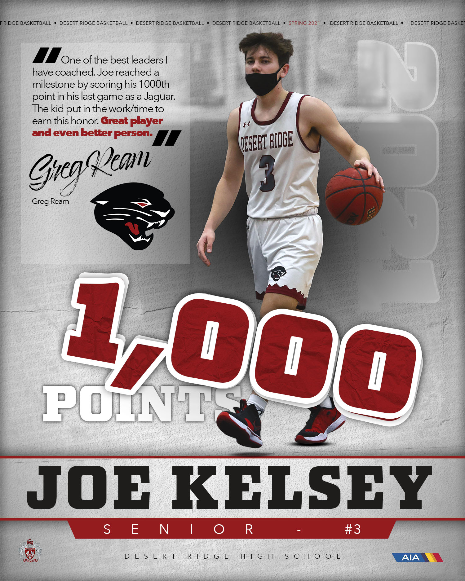 Desert Ridge Basketball Poster Joe Kelsey