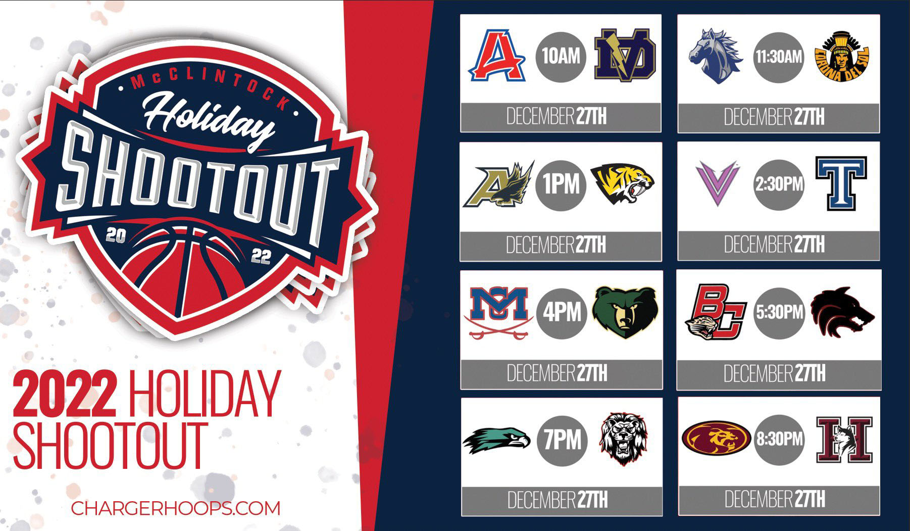 Gameday 2 of the McClintock Holiday Shootout 2022!