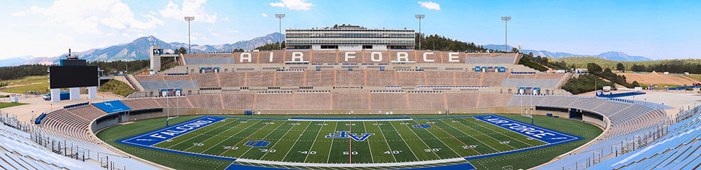 Falcon Field Panoramic of the west side of the stadium