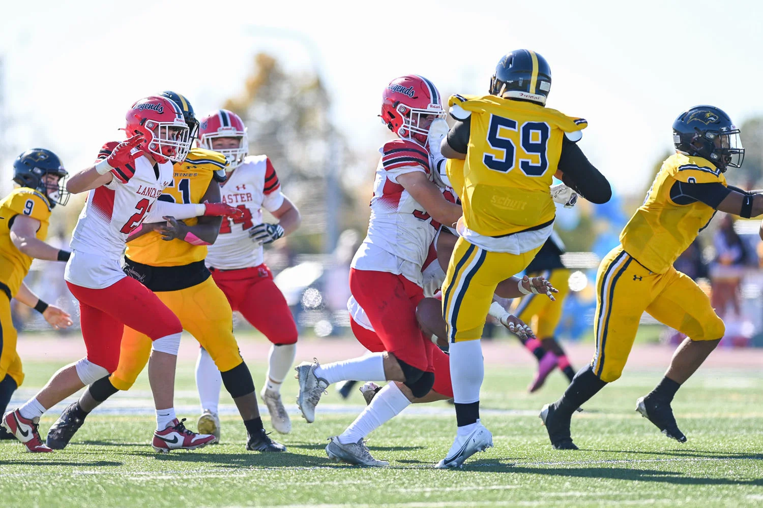 Lancaster blocked the punt