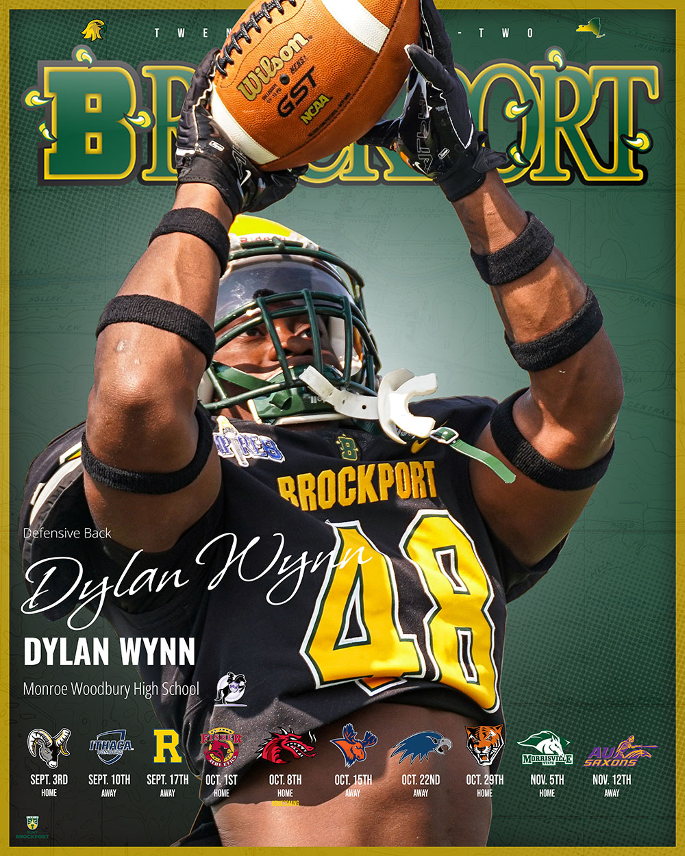 Brockport Football Senior Dylan Wynn