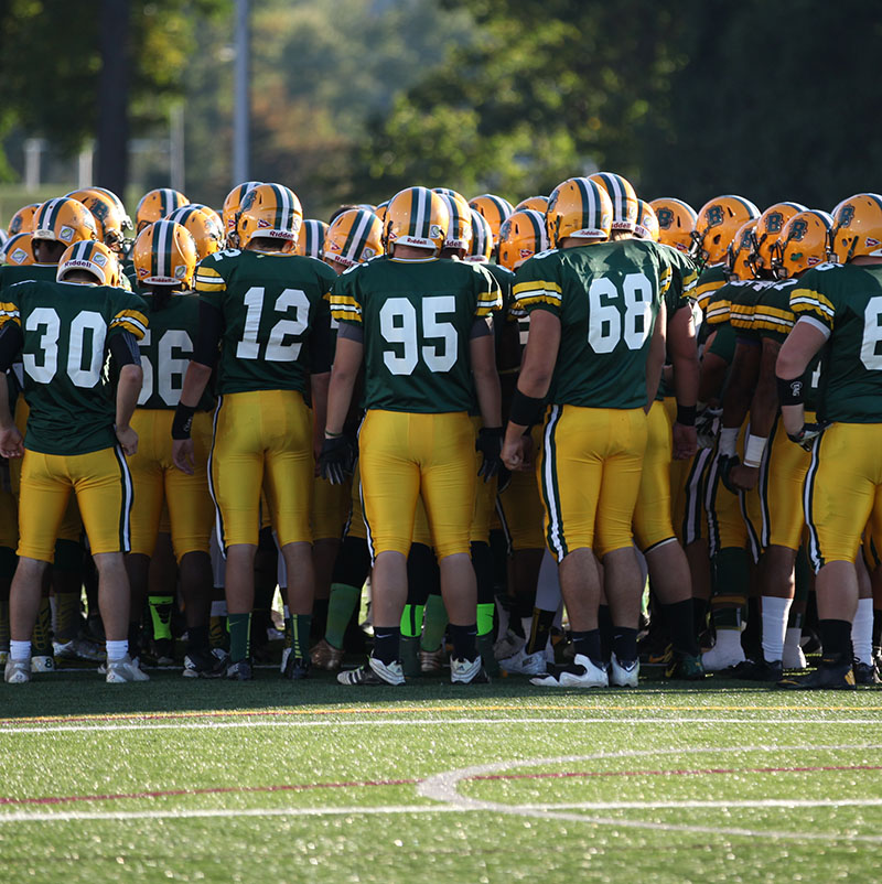 2014 Brockport Football Team Huddle