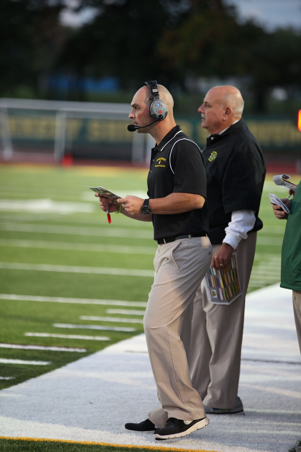 Coach Mangone watching his team