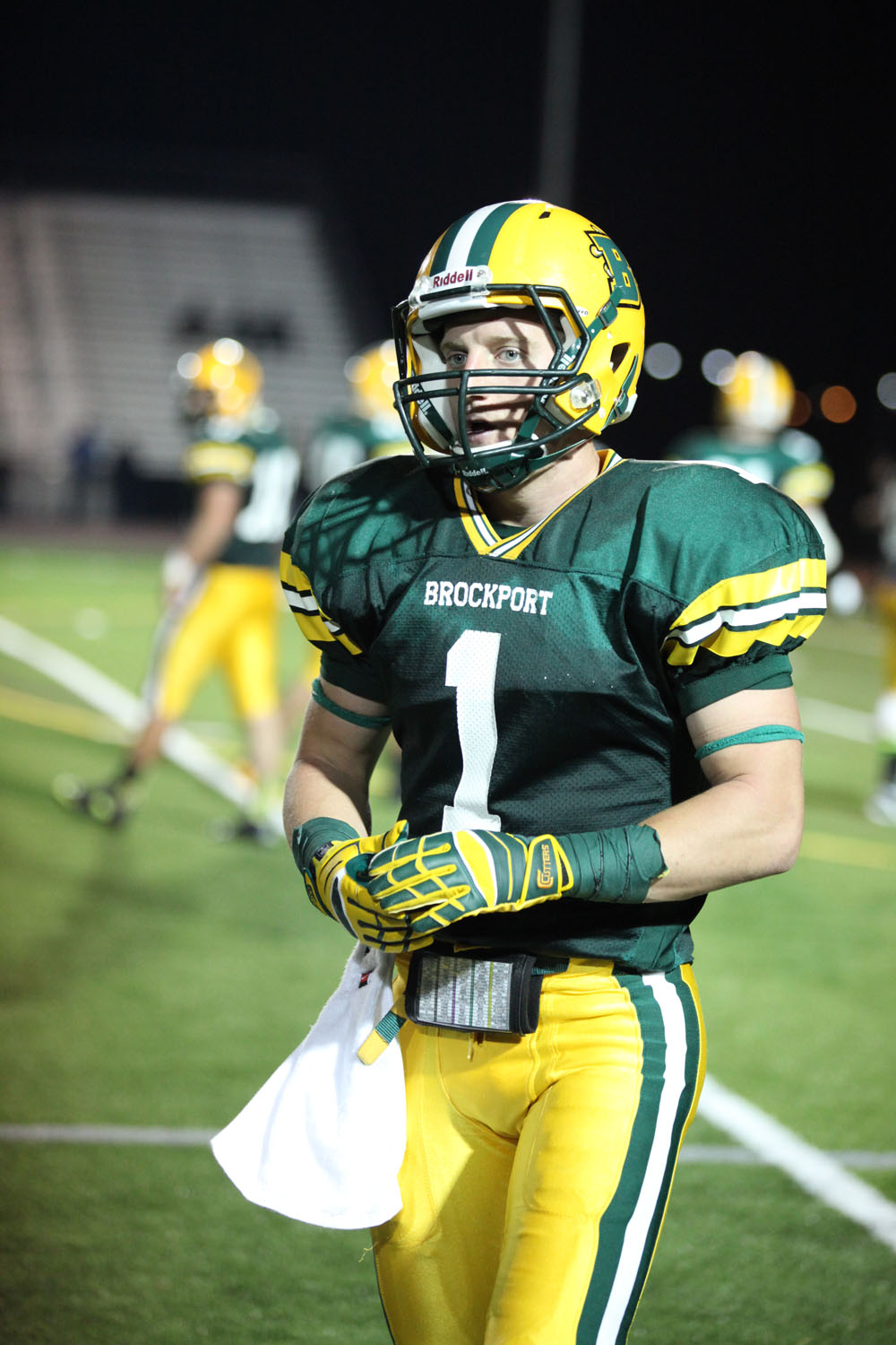 Jake Spalik coming off the field