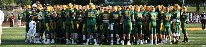 Brockport Team Huddle before the game