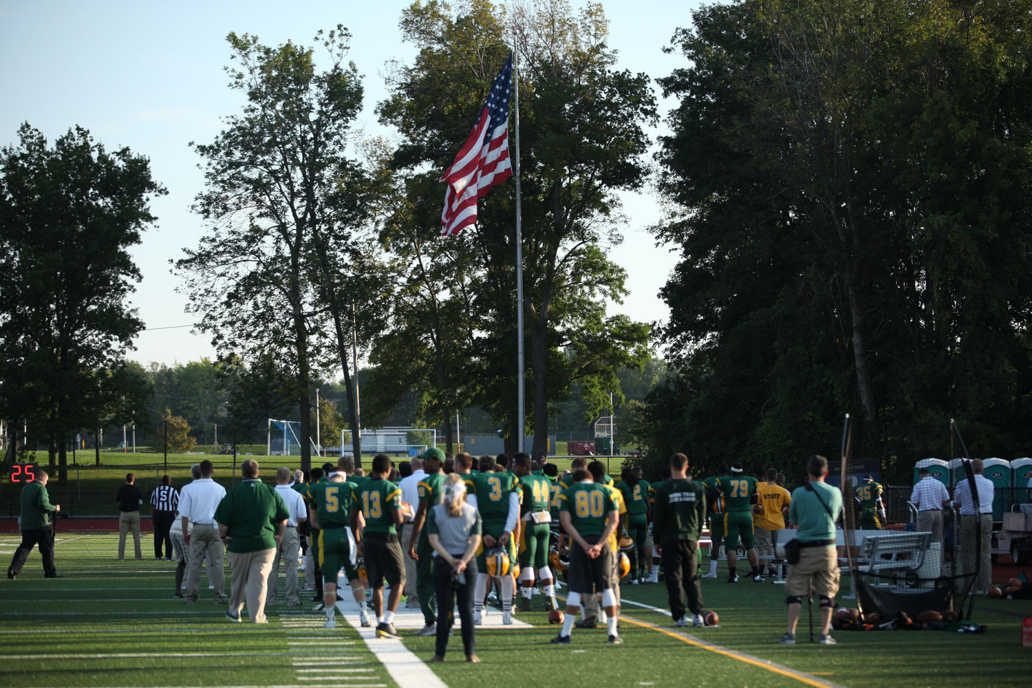 The National Anthem before Brockport-St. John Fisher