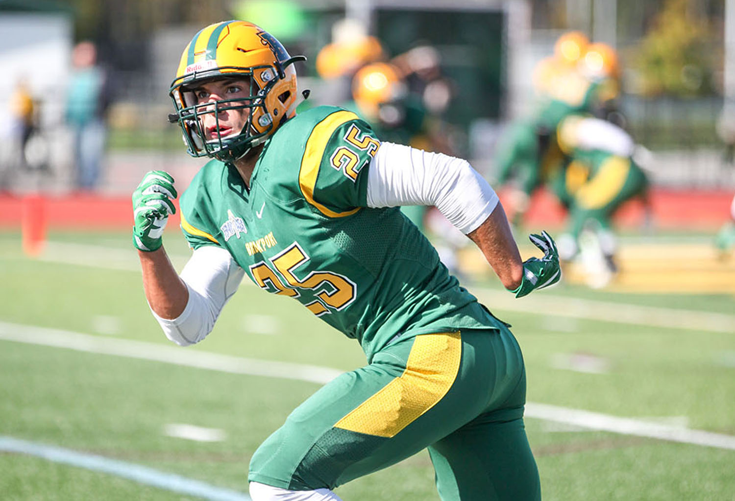 Julius Mizro during pregame getting ready