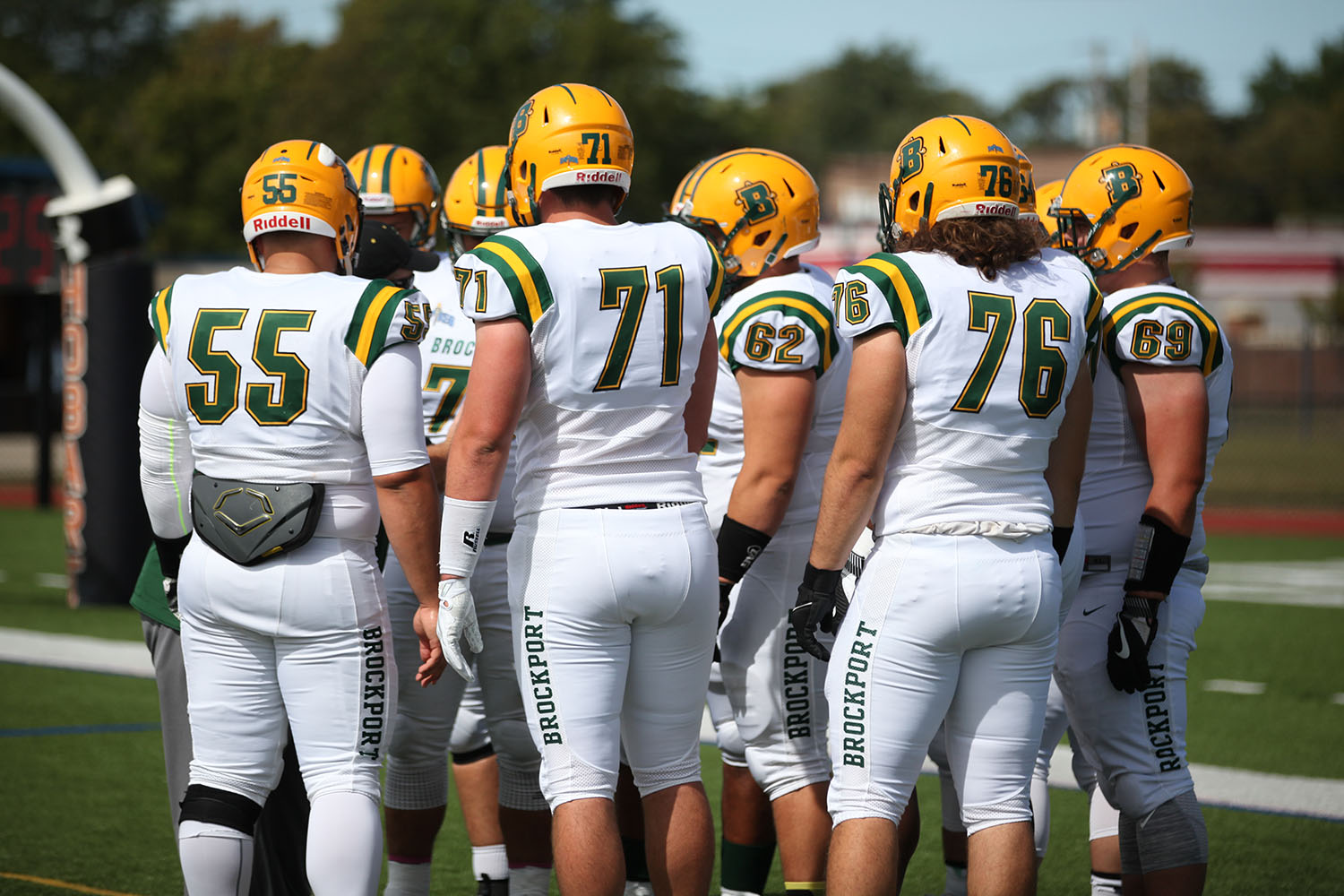 Brockport Offensive Line getting ready