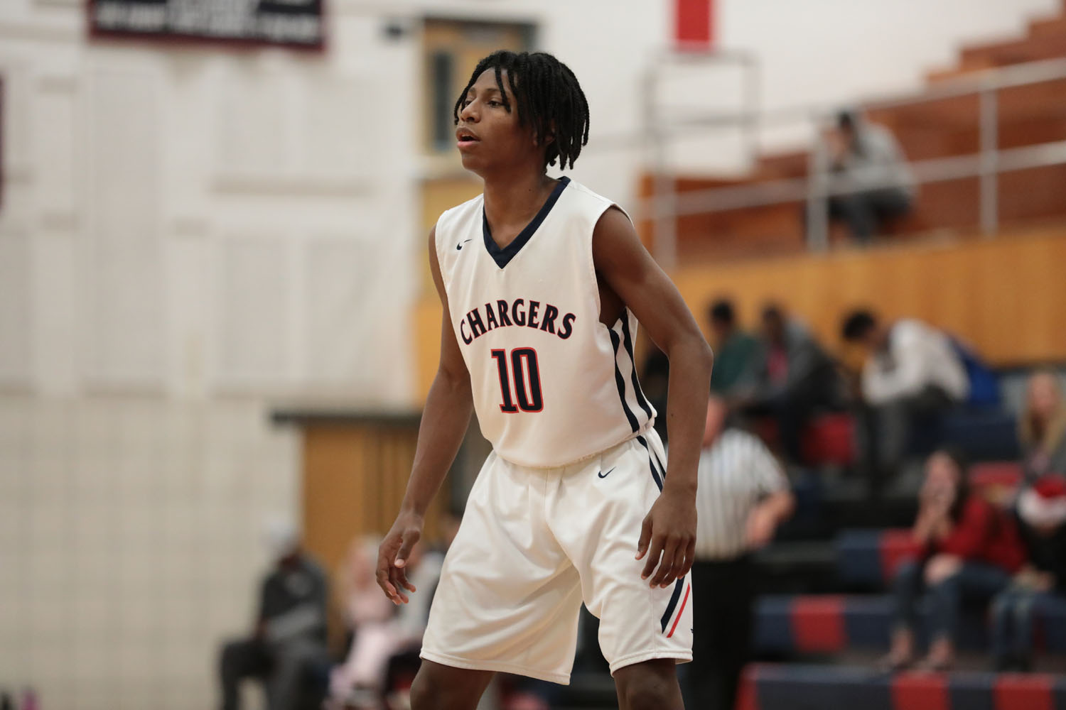 Donavan playing defense against Poston Butte