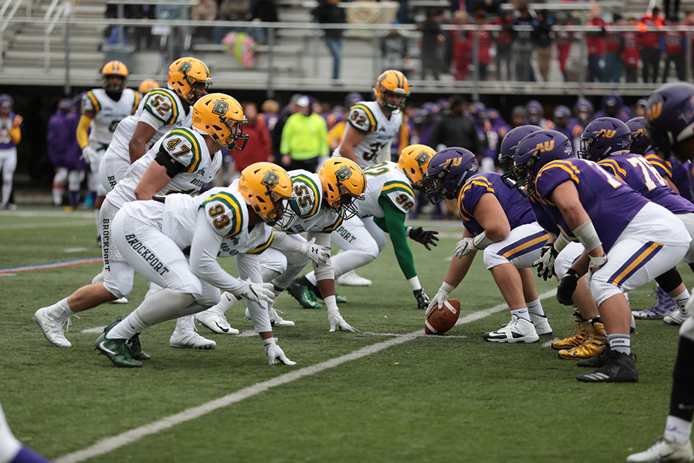 Brockport Defensive Front set for the snap!