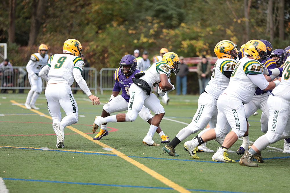 Jala Coad hitting the hole getting near the endzone