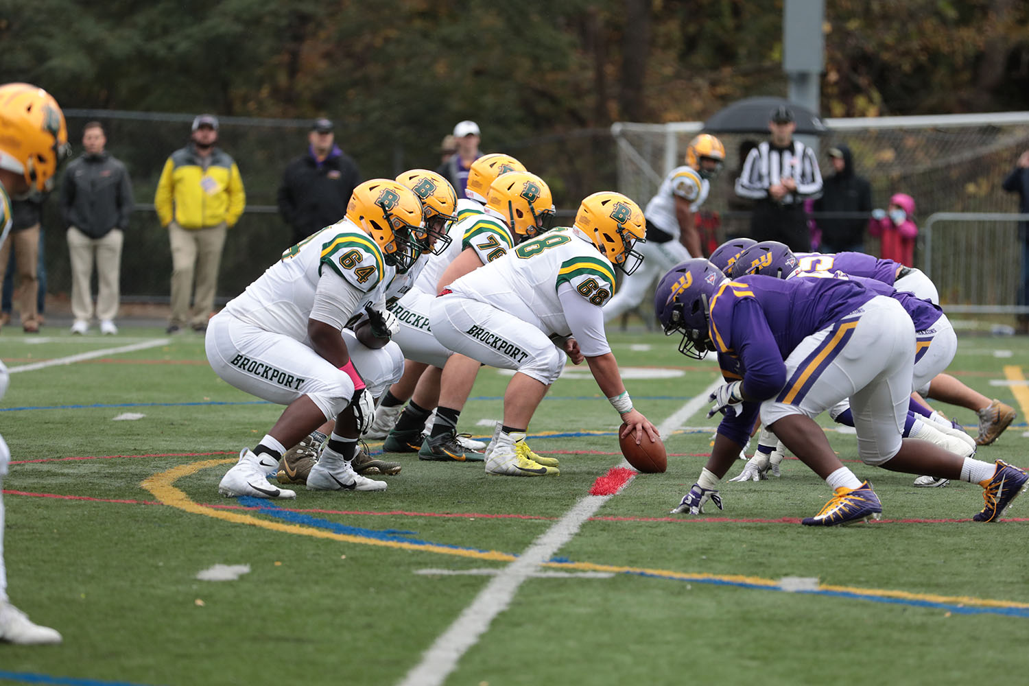 The Brockport Oline ready and set to go