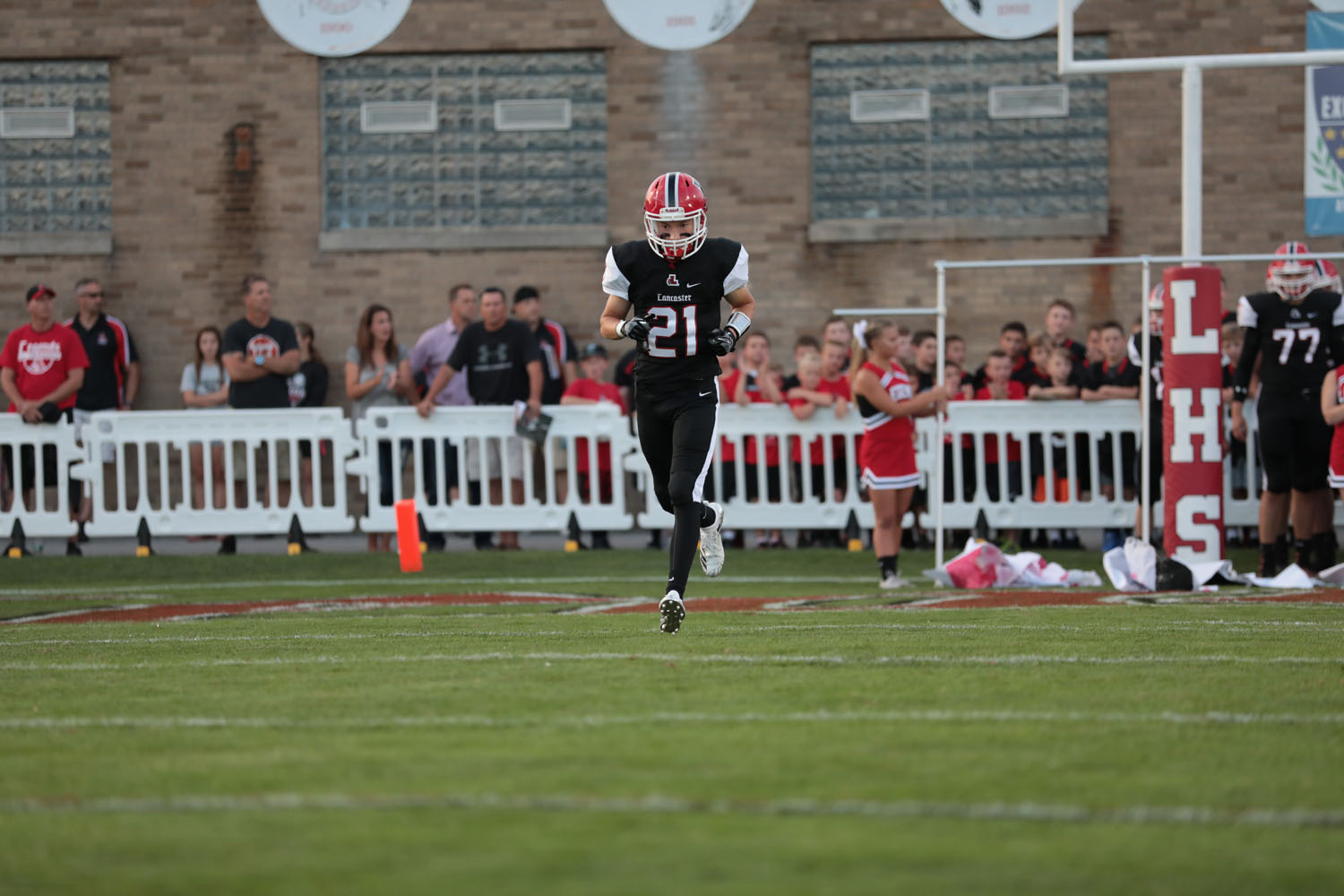 Nick Meara running on to the field after being announced