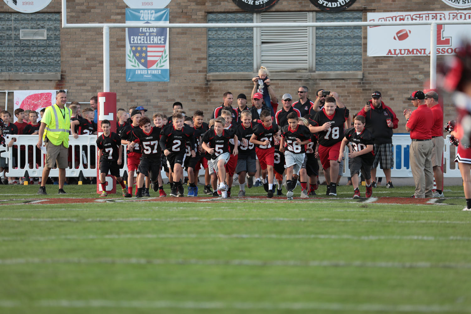 Lancaster Youth Football about to run on Foyle-Kling Field