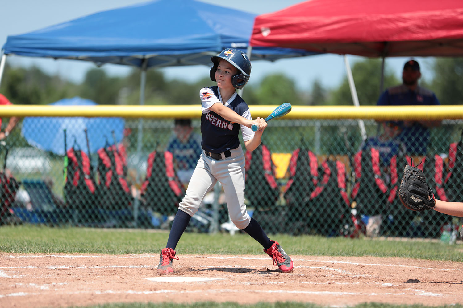 Parker about to swing the bat