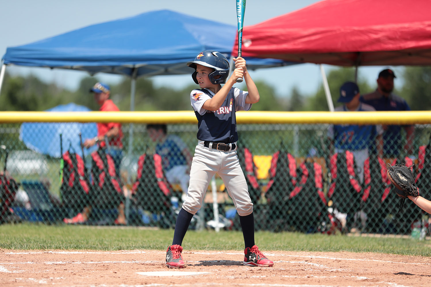 Parker in the batters box ready to swing the bat