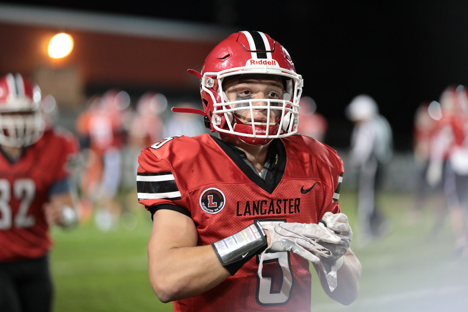 Ethan Jurkowski running off the field after a TD