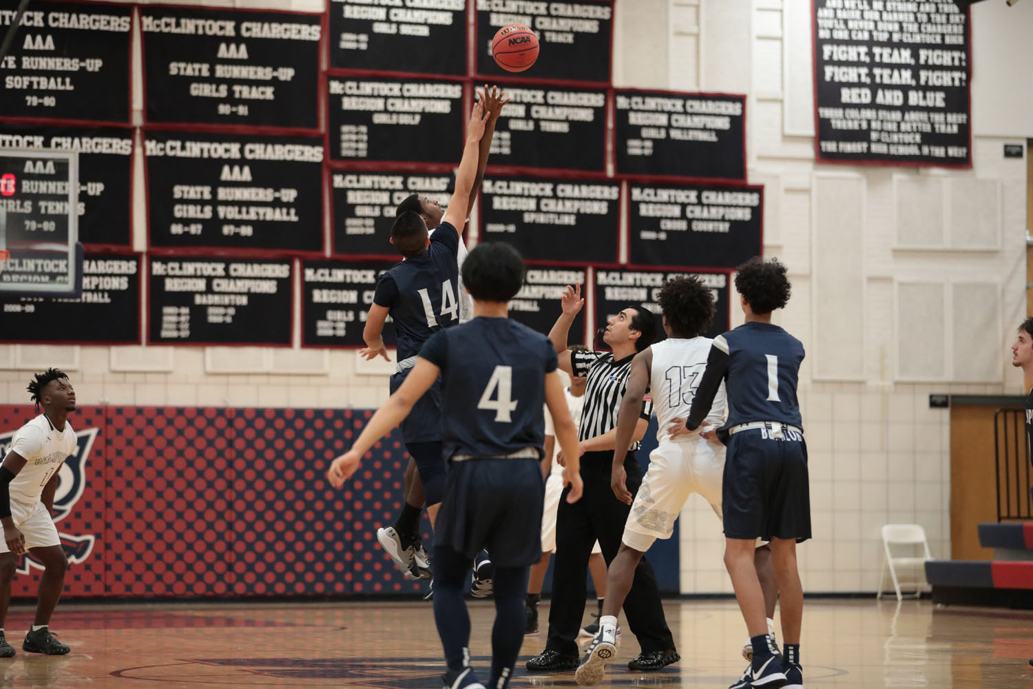 Tip off for Tempe vs Cesar Chavez Game