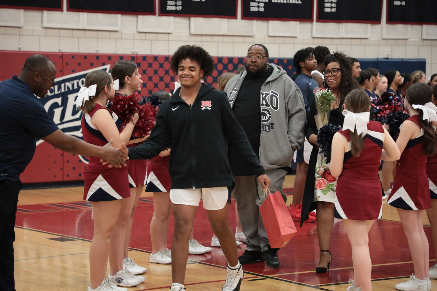 Datron Wilson and his family on senior night