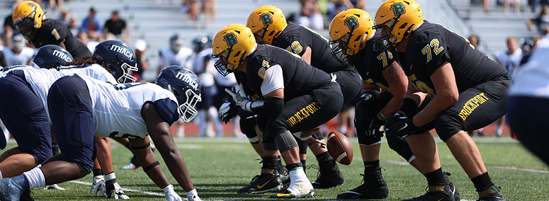 Brockport OLine ready for the play