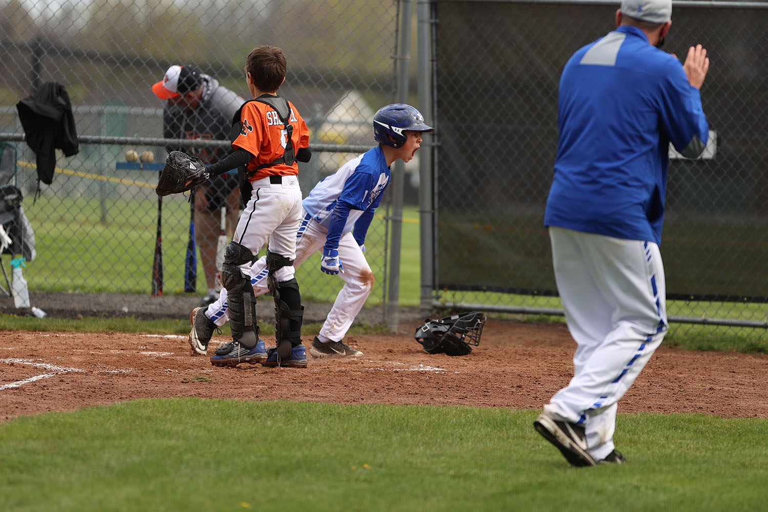 Evan fired up after his HR