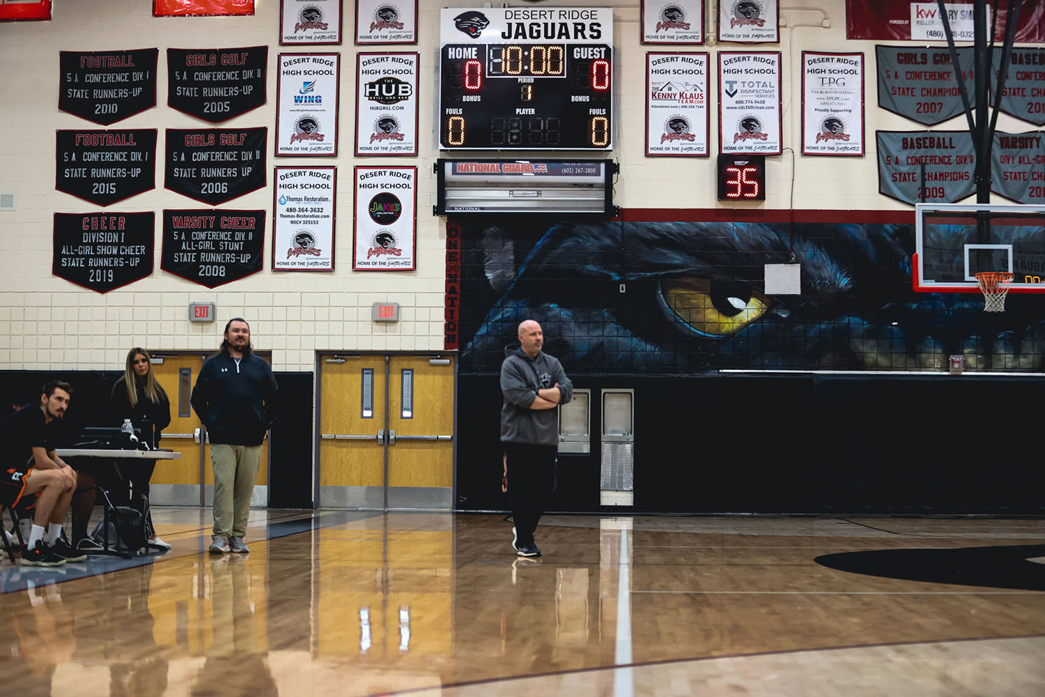 DRHS Head Coach Ream keeping an eye on the team