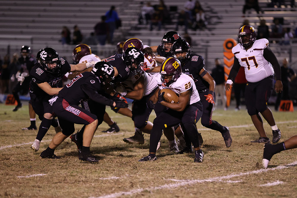 Desert Ridge Defense ready to make the tackle on the MP RB