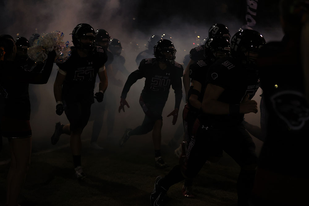 The Desert Ridge Footbal Team hits the field