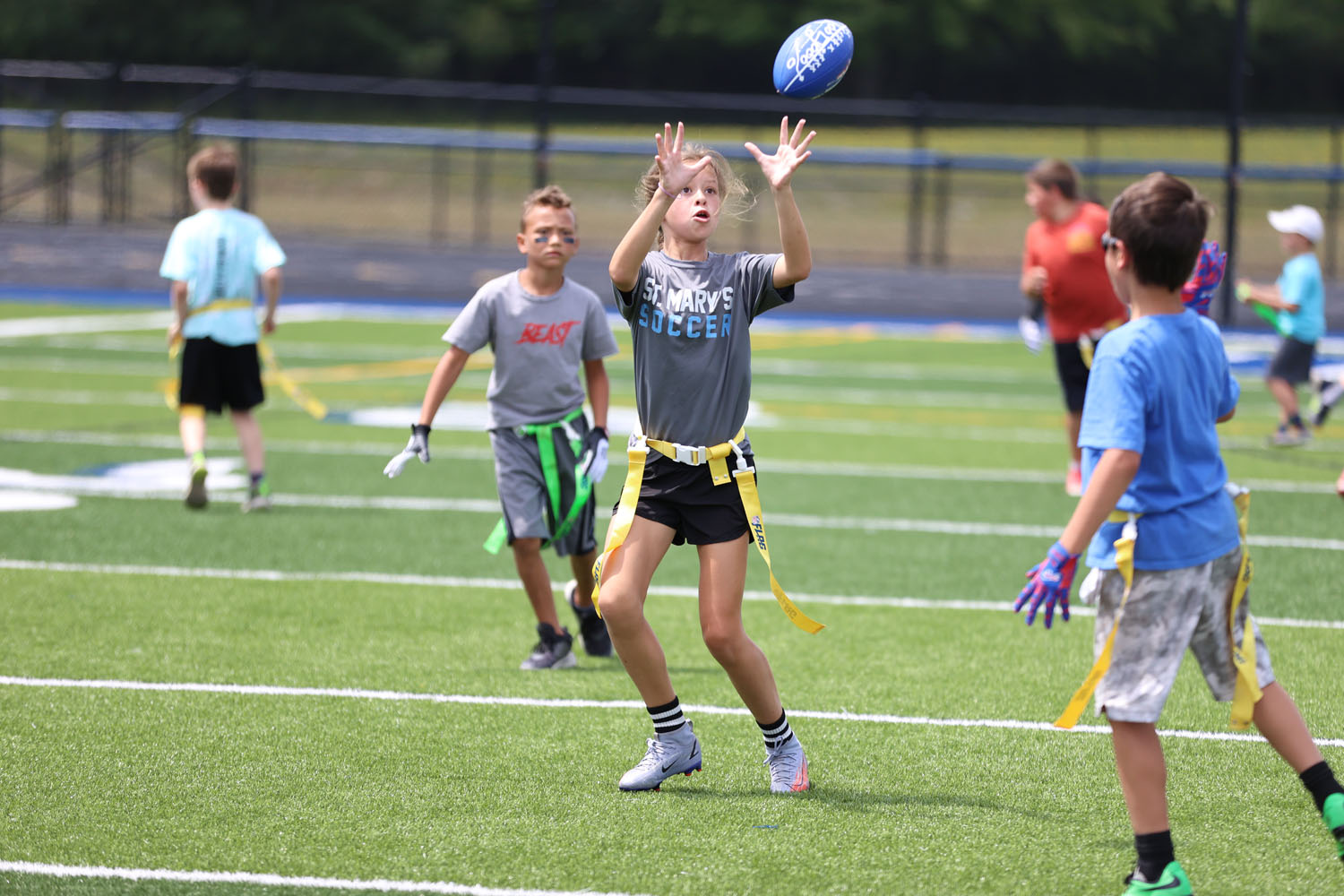 Camper about to catch the ball!