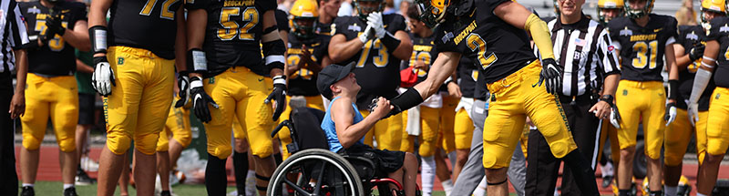 Ben greeting Jay before the game