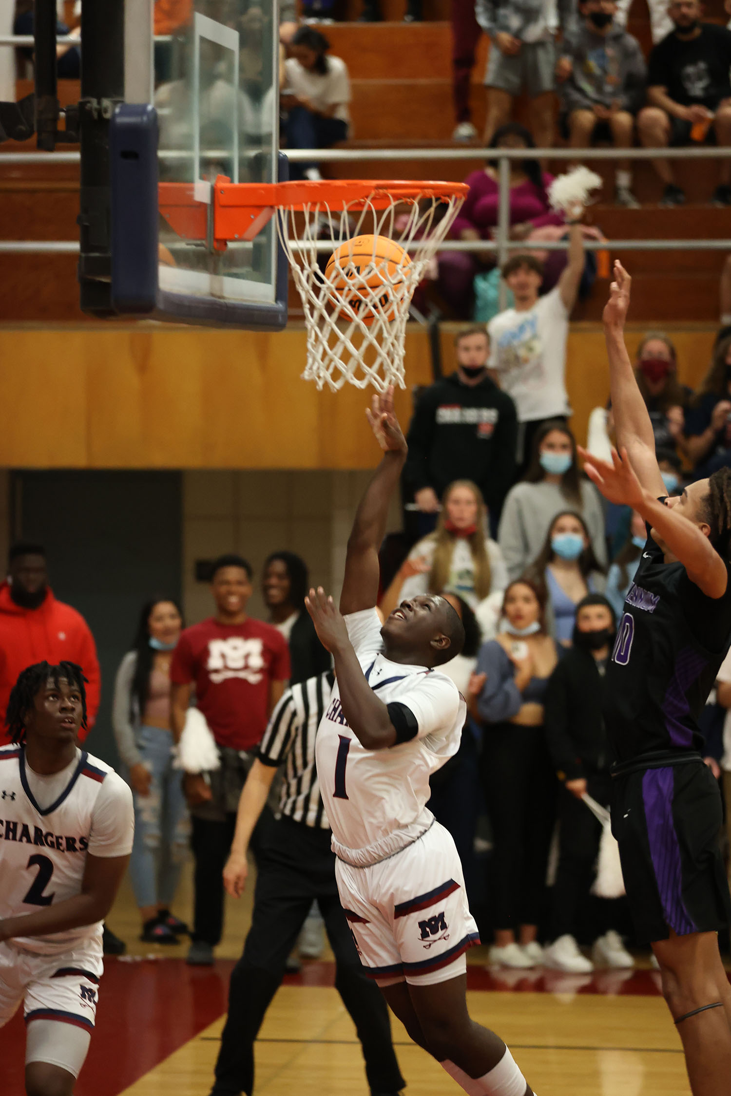 Davion Butler goes up for the layup