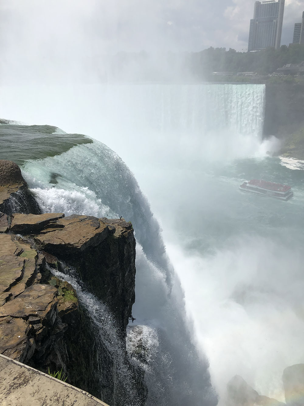 The edge of the Horse Shoe Falls