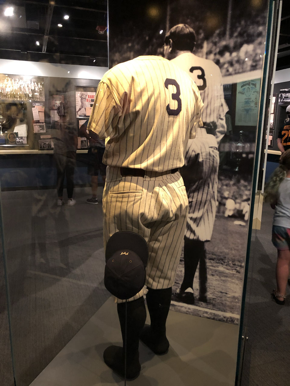 Baseball Hall of Fame: back of Babe Ruth Jersey