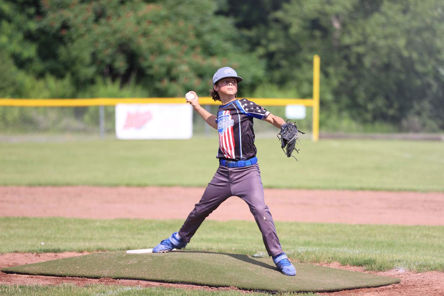 Evan throwing the ball