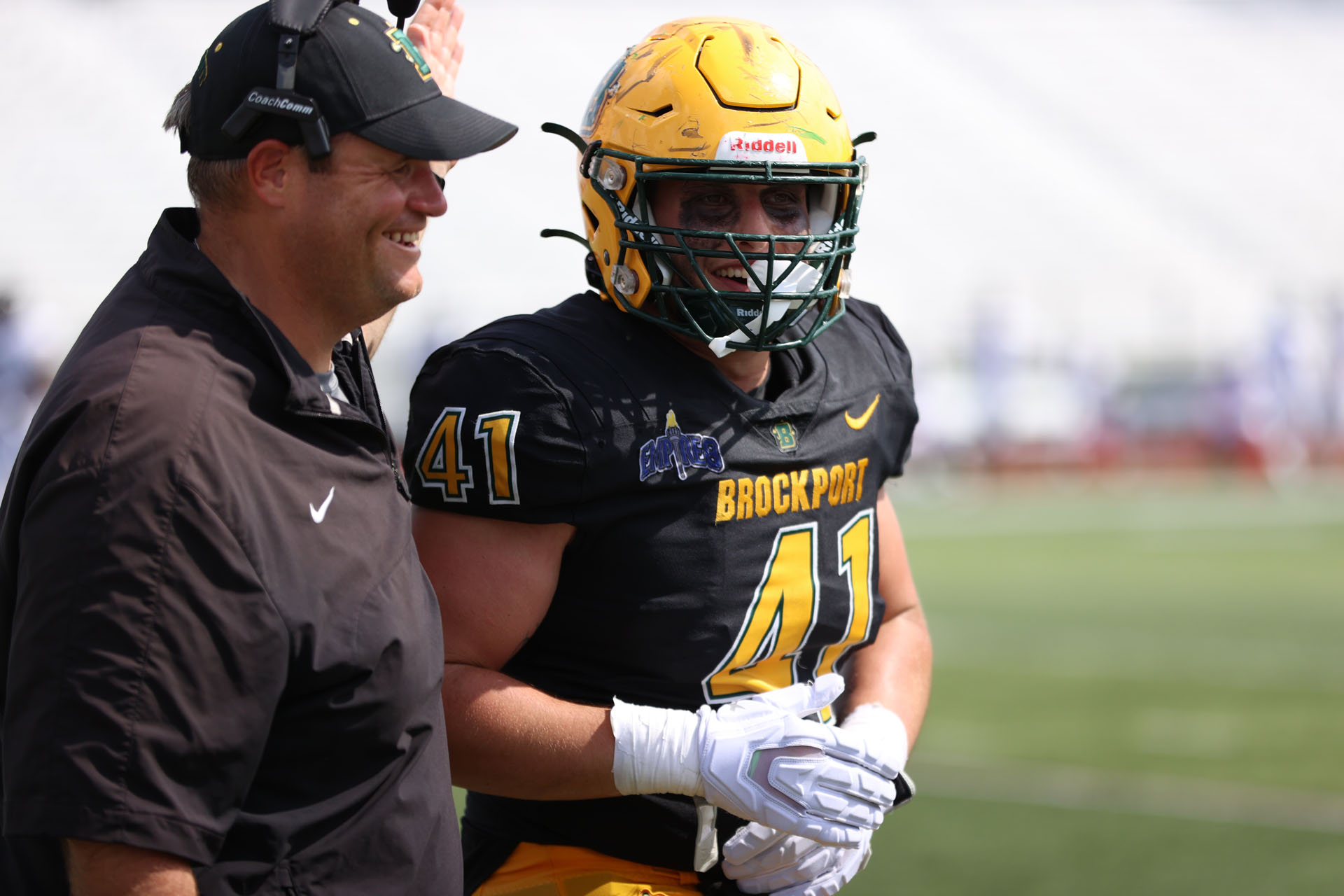 Brockport vs Framingham State- Coach Potter with FB Esposito