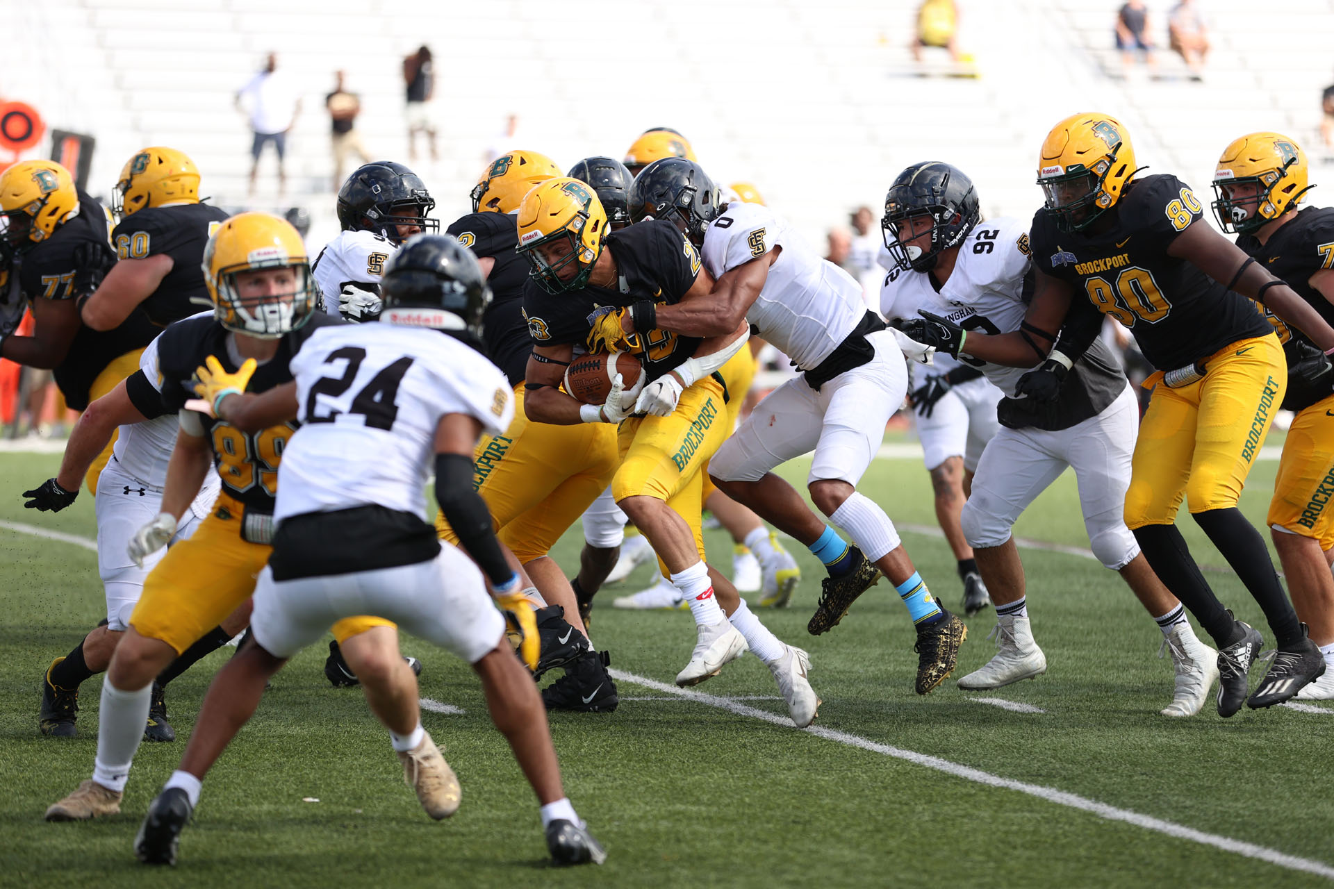 Brockport vs Framingham State- RB Fontanarosa fighting for more yards