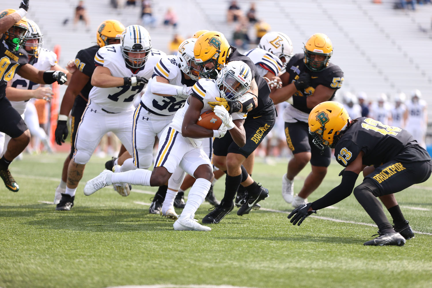 Big tackle against Lycoming by the Brockport Defense