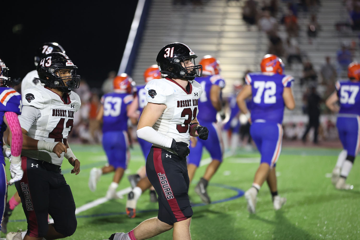 Defense coming off the field