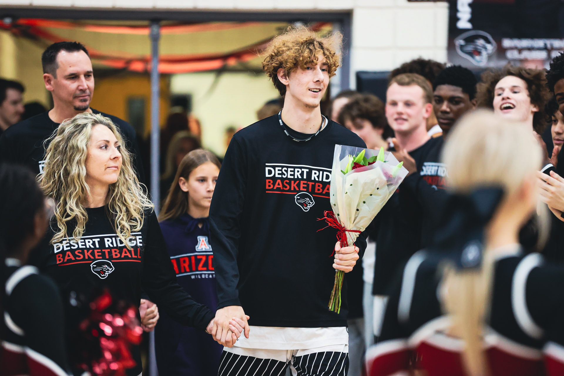 Devin with his family on Senior Night