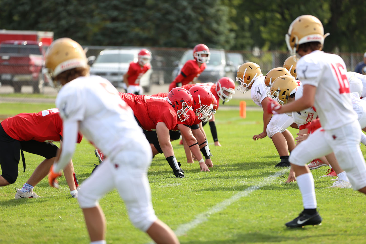 Defense set and ready for the play