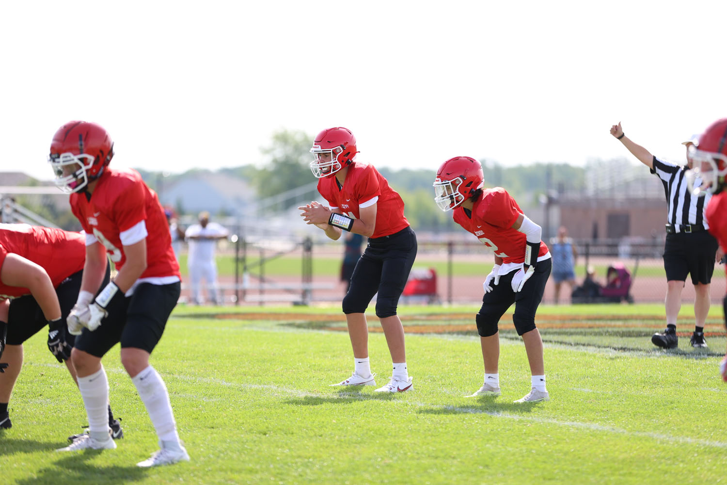 Lancaster Quarterback calling signals