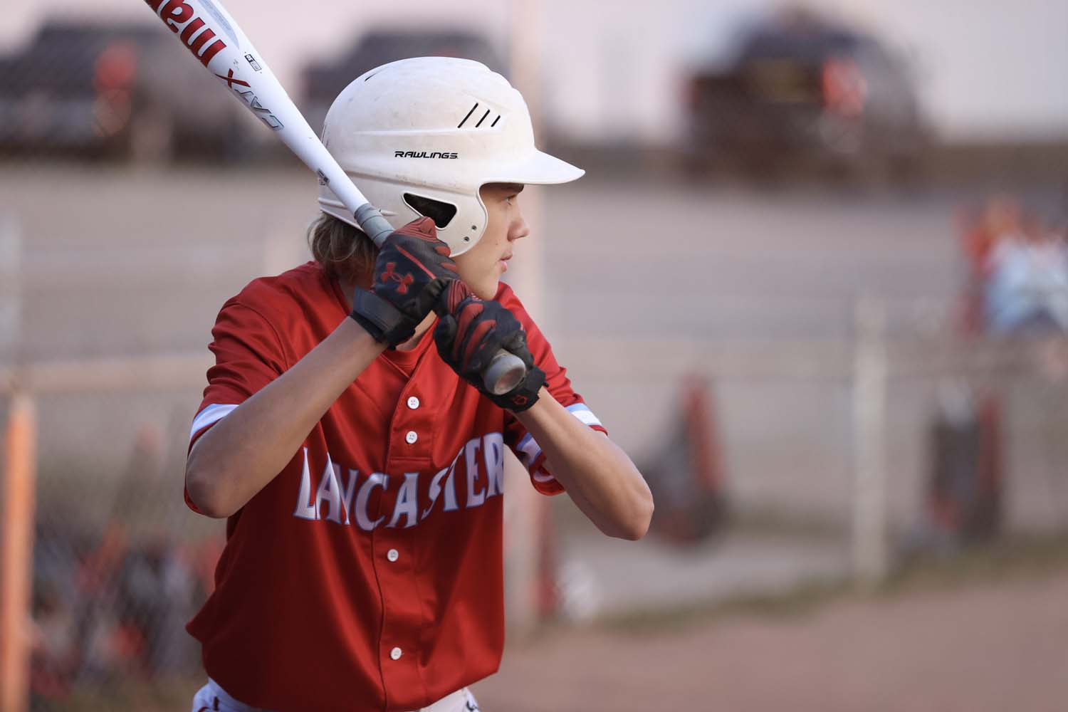 Batter focused on the pitch