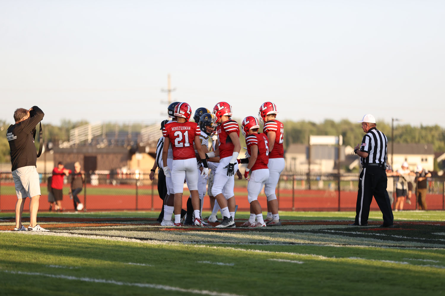 Lancaster Captains at midfield