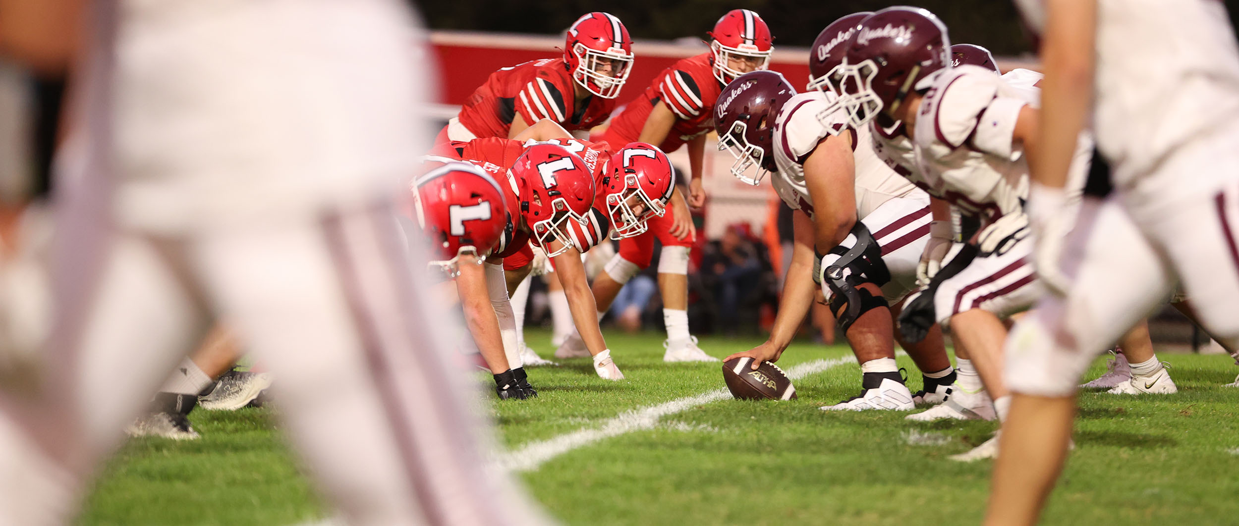 Lancaster Defensive Lineman eyeing the ball