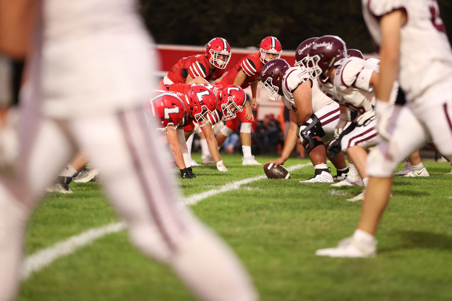 Lancaster Defensive End with his eye on the ball