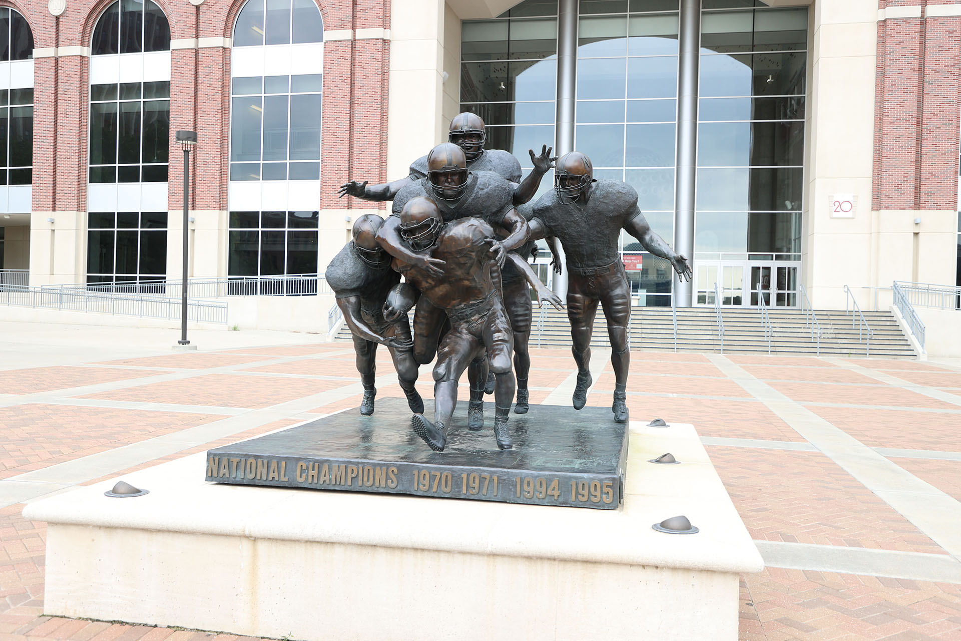 Statue in front of Memorial Stadium