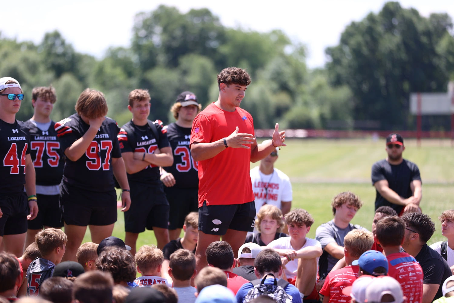 Joe talking to the campers